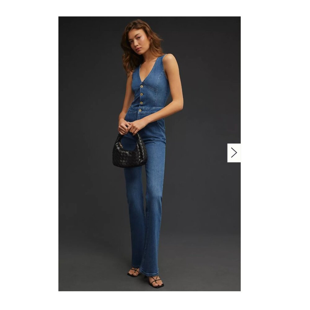 Anthropologie Pilcro Denim Button Down Jumpsuit, size 8